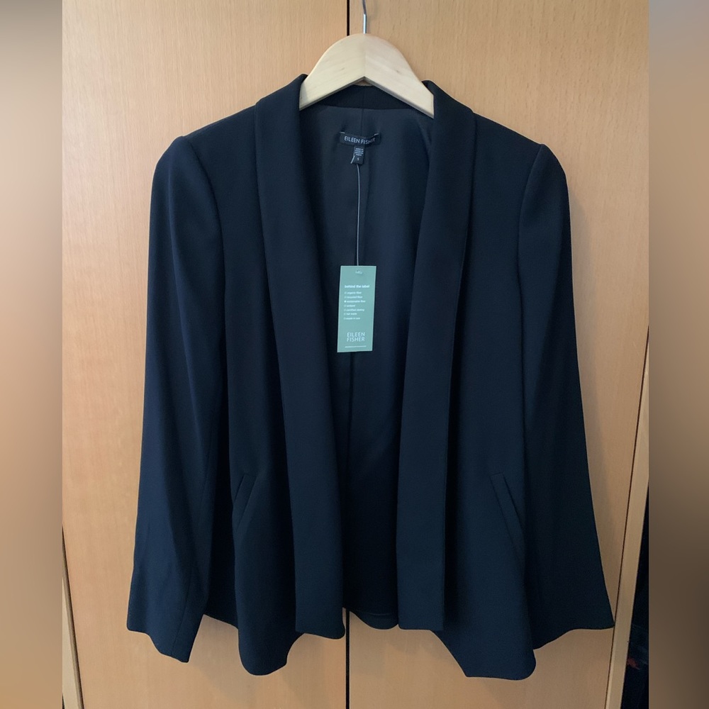 Eileen Fisher Black Shaped Jacket (S)